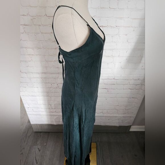 Flynn Skye Matte Silk Maxi Dress | Hunter Green | Size 1 | NWOT - Picture 7 of 12